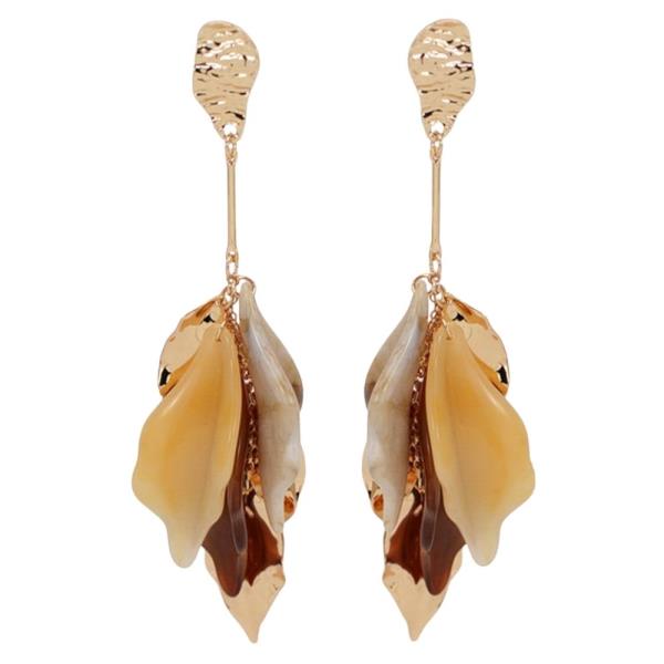 RESIN SHELL DROP EARRING