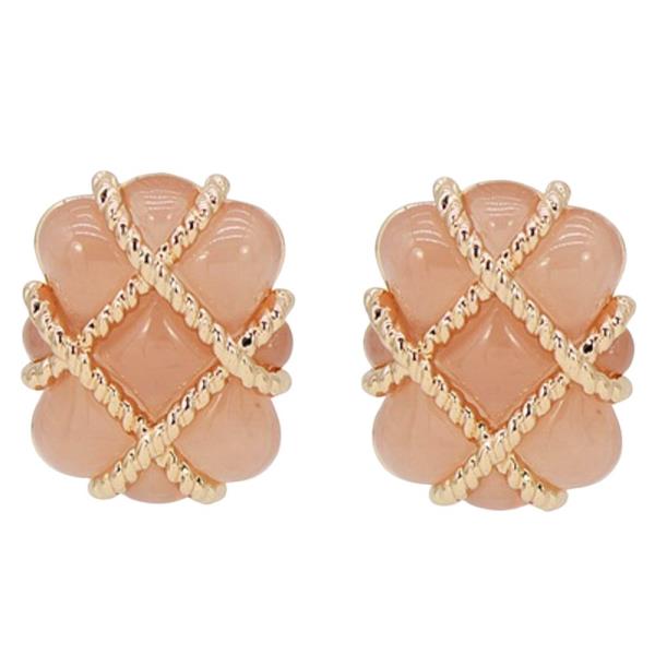 RESIN METAL STUD EARRING