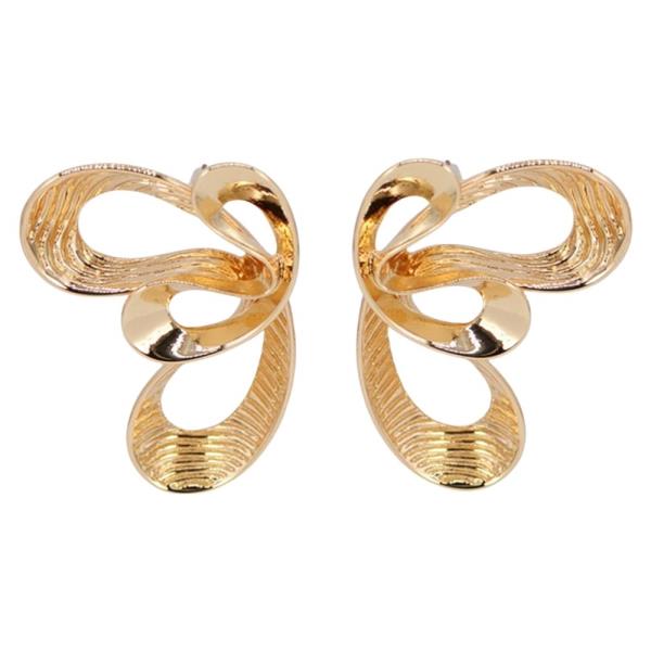 METAL RIBBON STUD EARRING