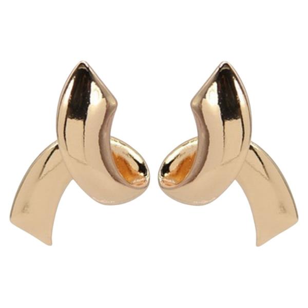 METAL SWIRL POST EARRING