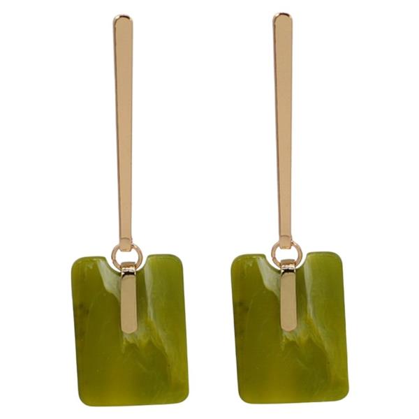 RESIN BAR DROP EARRING