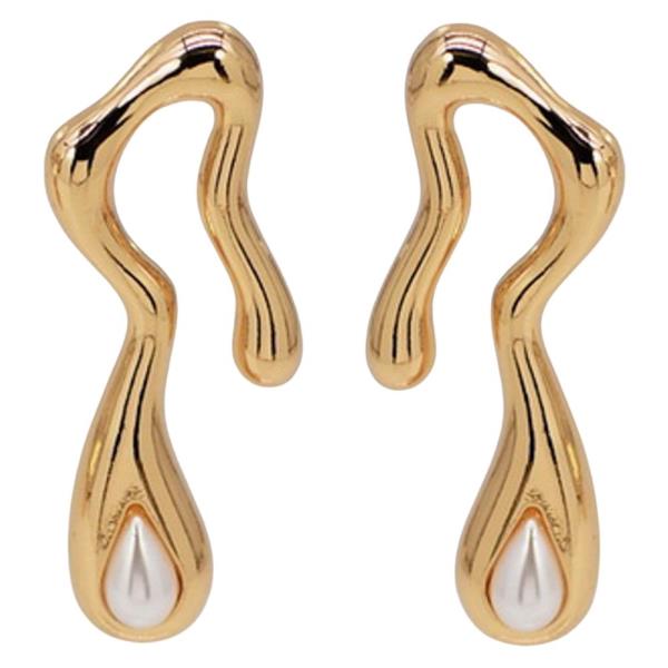 METAL ABSTRACT DROP EARRING