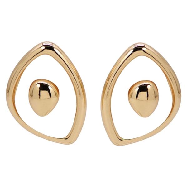 METAL RESIN TEARDROP STUD EARRING