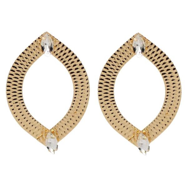 METAL CUTOUT TEARDROP DROP EARRING