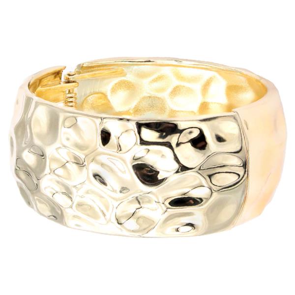 18K GOLD PLATED HINGED BANGLE BRACELET