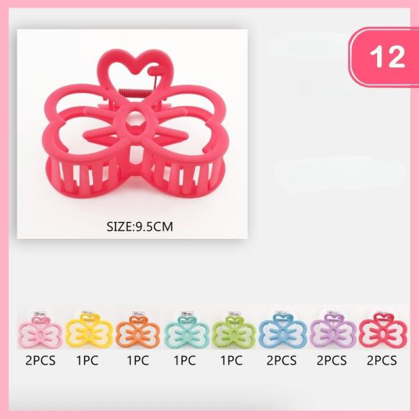 BOW HAIR CLAW CLIP (12 UNITS)