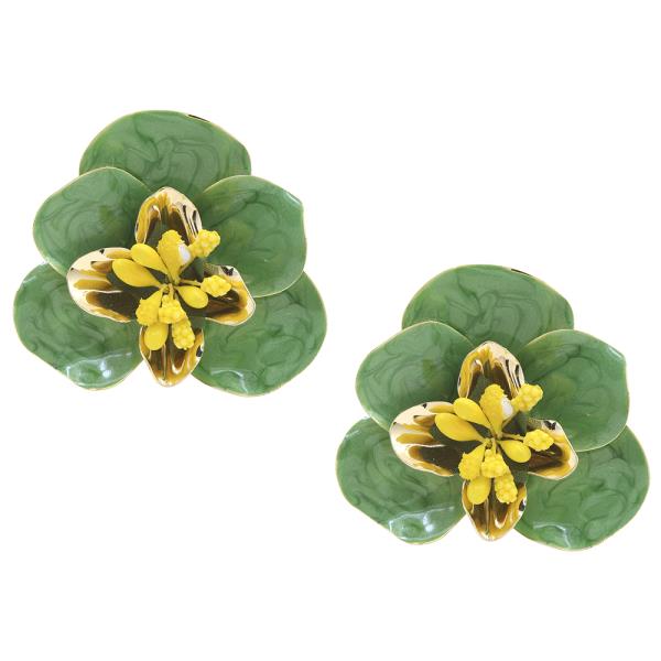 FLOWER METAL EARRING