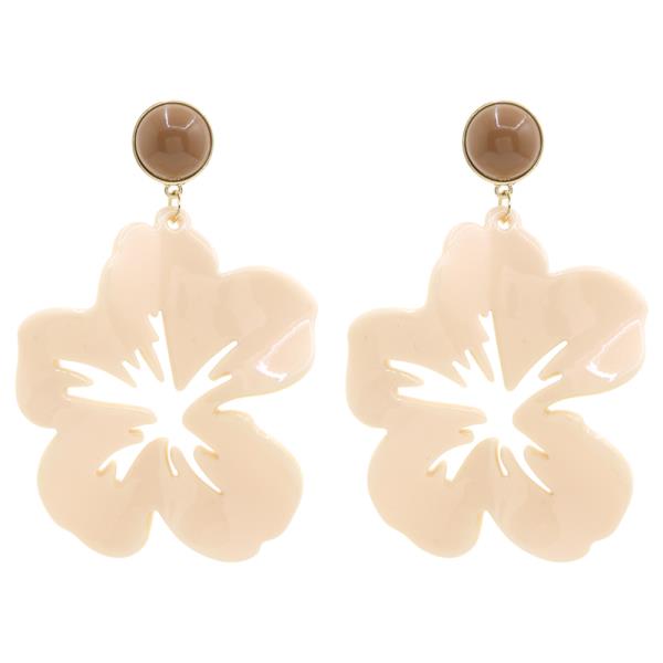 FLOWER ACRYLIC DANGLE EARRING