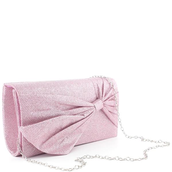 RHINESTONE BOW DESIGN EVENING CLUTCH BAG