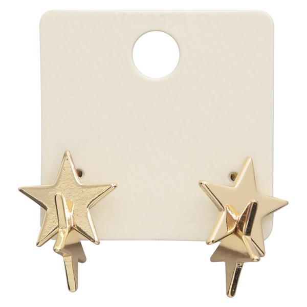 DOUBLE STAR POST EARRING