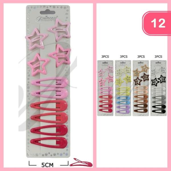 STAR SNAP HAIR CLIP (12 UNITS)