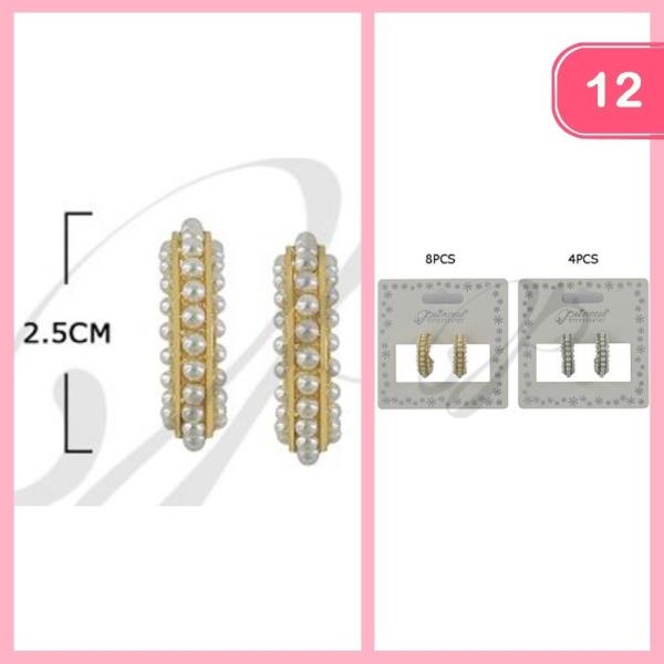 PEARL HOOP EARRING (12 UNITS)