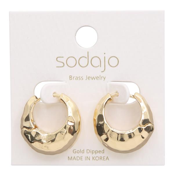SODAJO OPEN ROUND GOLD DIPPED EARRING