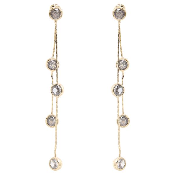 SODAJO CRYSTAL DROP GOLD DIPPED EARRING