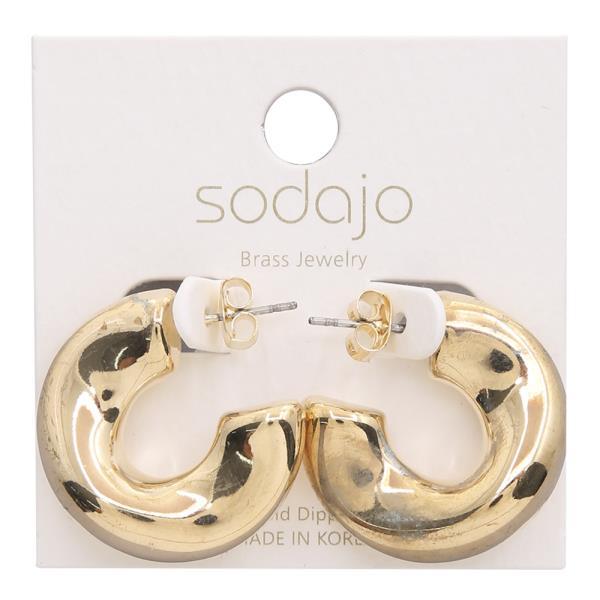 SODAJO OPEN FASHION GOLD DIPPED EARRING