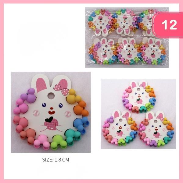CUTE MINI HAIR CLAW CLIPS SET (12 UNITS)