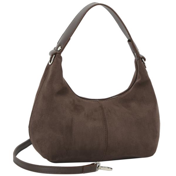 PLAIN TEXTURED CURVE SATCHEL BAG