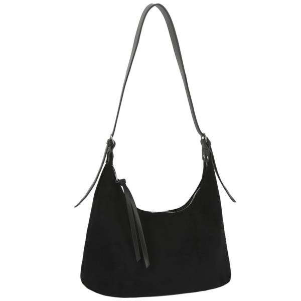 CURVE ZIPPER SHOULDER BAG
