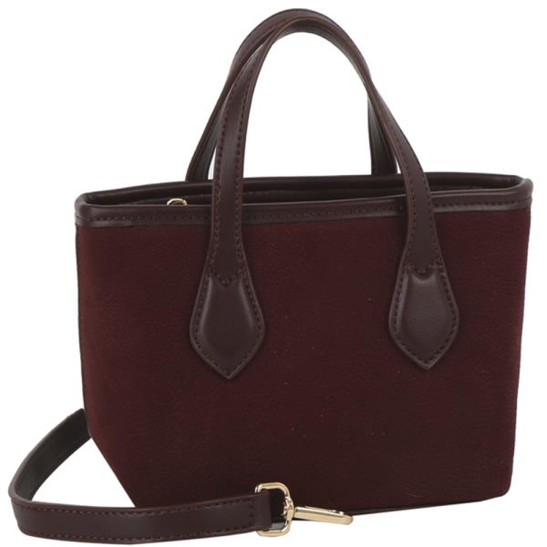 TEXTURED HANDLE SATCHEL BAG