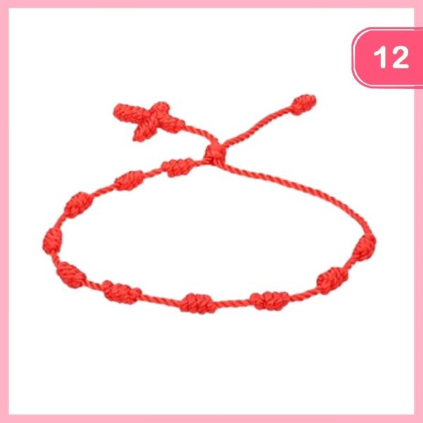 KNOTTED ROSARY STRING BRACELET (12 UNITS)