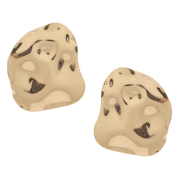 SDJ HAMMERED SHAPE METAL EARRING