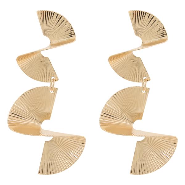 SDJ TEXTURED SPIRAL TWISTED DROP EARRING