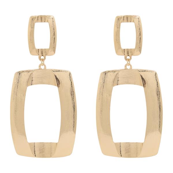 SDJ OPEN SQUARE DROP DANGLE EARRING