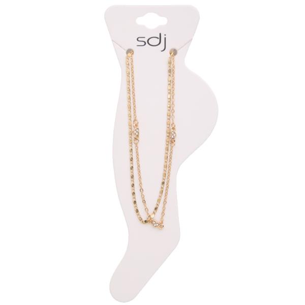 SDJ METAL LAYERED STONE ANKLET