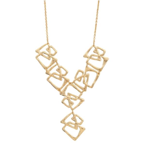 SDJ GEOMETRIC LINK STATEMENT NECKLACE