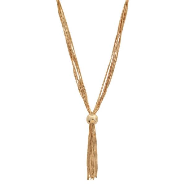 SDJ MULTI CHAIN TASSEL NECKLACE