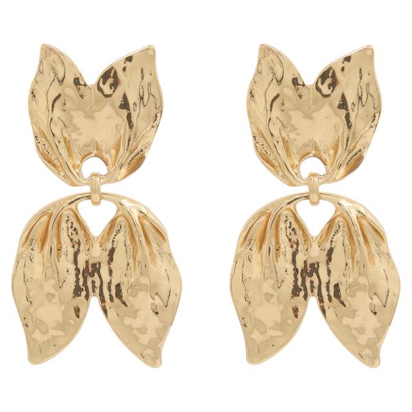 SDJ LEAF DANGLE METAL EARRING