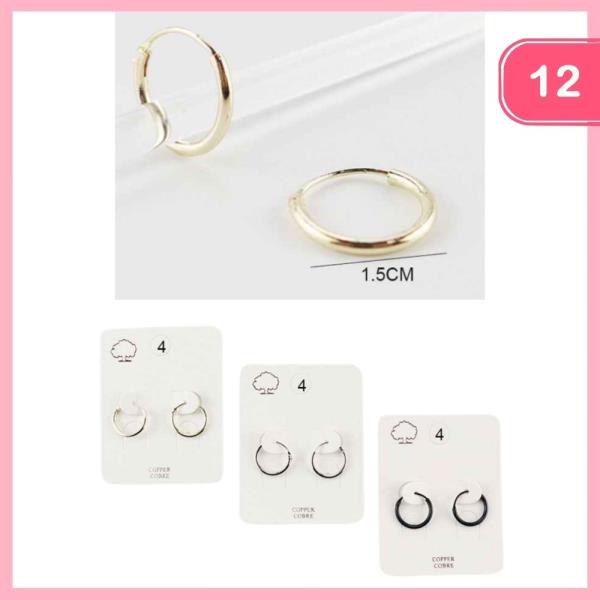 HUGGIE HOOP EARRING (12 UNITS)