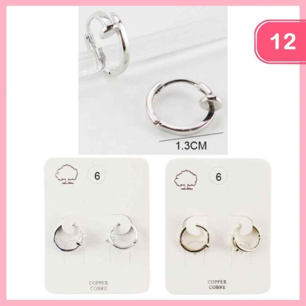 HUGGIE HOOP EARRINGS (12 UNITS)