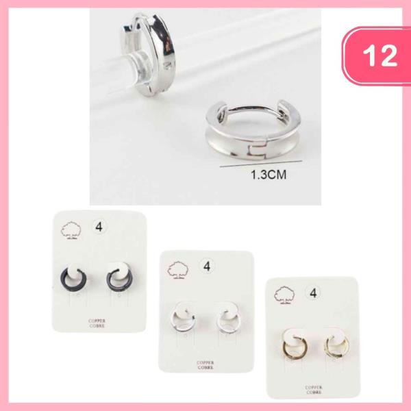 HUGGIE HOOP EARRING (12 UNITS)