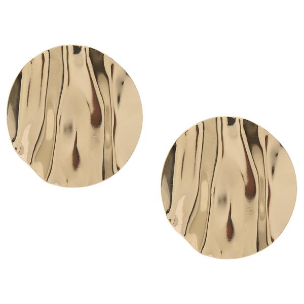 SDJ CIRCULAR METAL TEXTURED ERARING