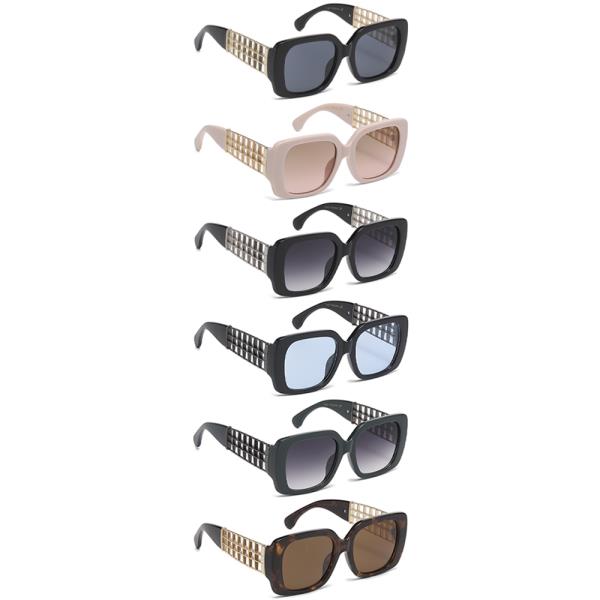 SQUARE OPEN METAL SIDE DESIGN SUNGLASSES 1DZ