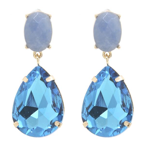 CRYSTAL TEAR DROP EARRING