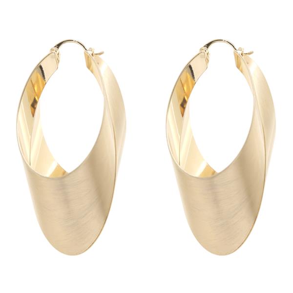 OVAL OPEN METAL EARRING