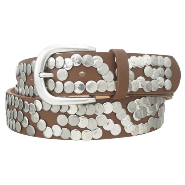 ORGANIC STUD EMBELLISHED STRAP BELT