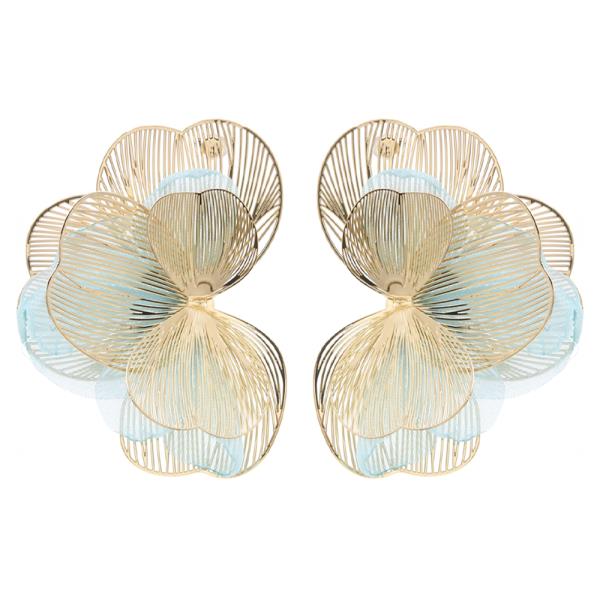 MUTLI LAYER FLOWER PETAL SHAPE EARRING