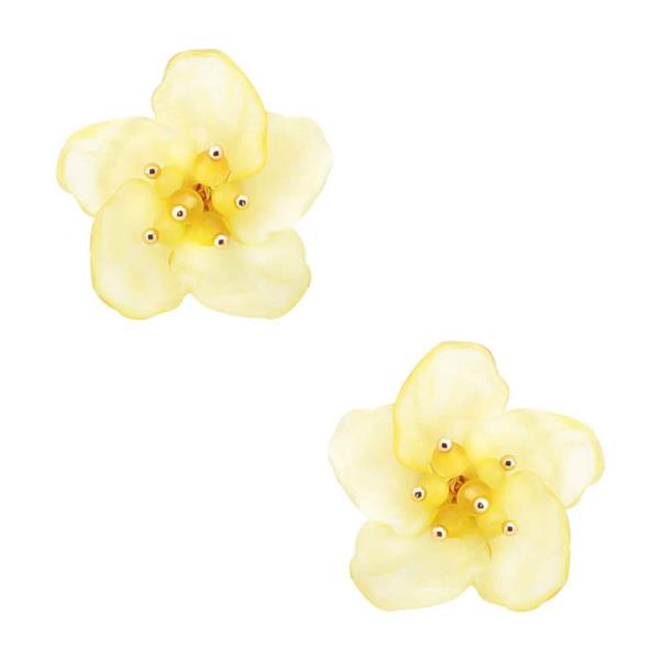 SHEER FLOWER STUD EARRING