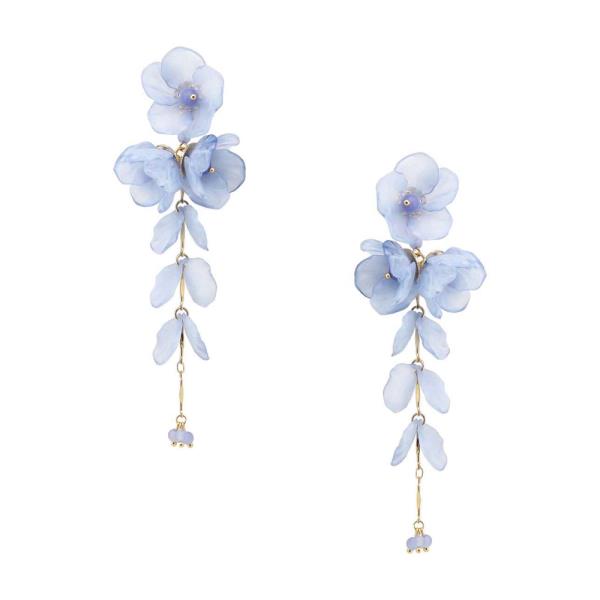 FLORAL LEAF DROP DANGLE EARRING
