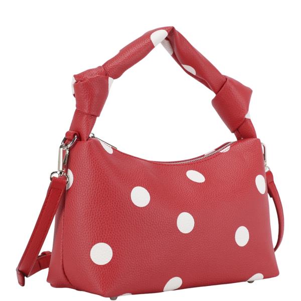 POLKA DOT PRINT HANDLE CROSSBODY BAG