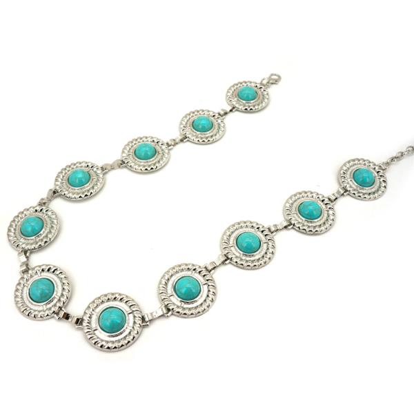 WESTERN TQ STONE CHAIN BELT