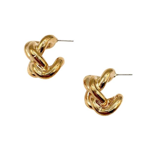 CROSS C HOOP EARRING