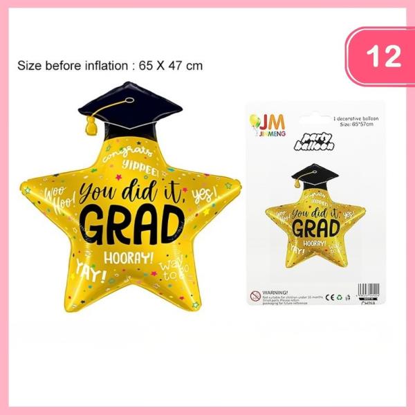 GRADUATION DECORATIVE BALLOON (12 UNITS)