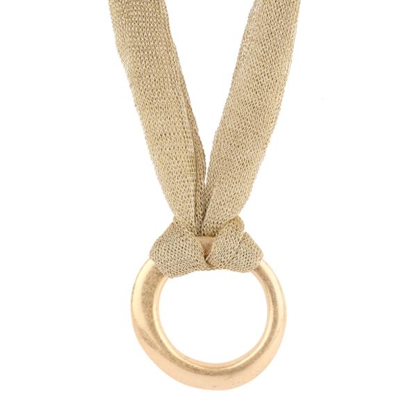 FABRIC CCB OPEN CUT NECKLACE