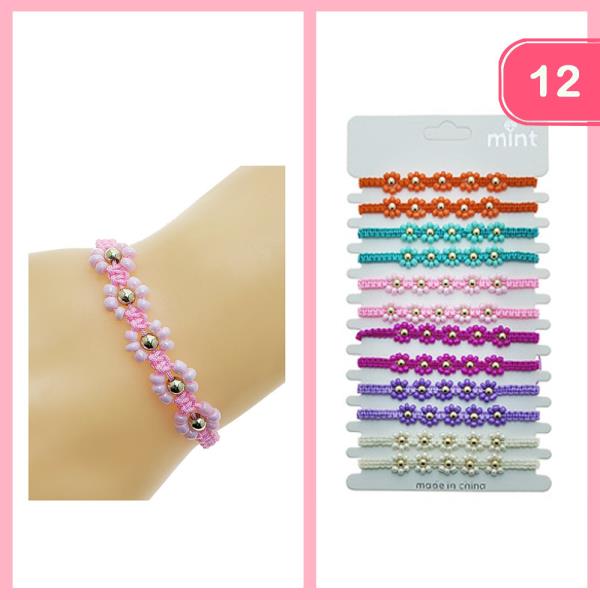 STRING BEADED BRACELET (12 UNITS)