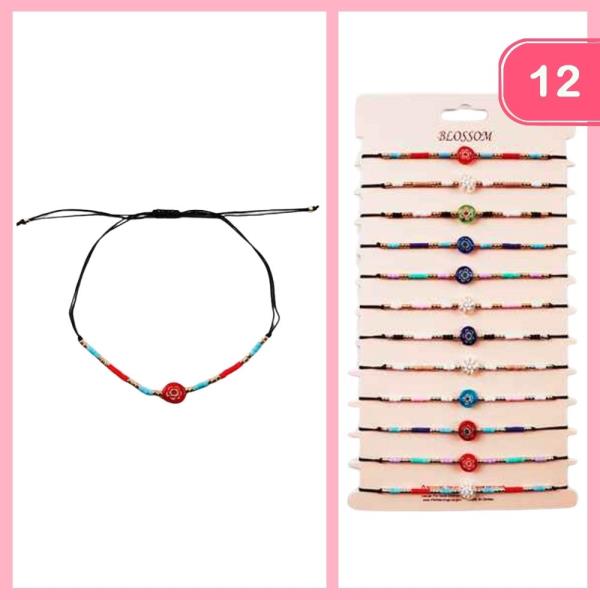 SEED BEAD THREAD BRACELET (12 UNITS)