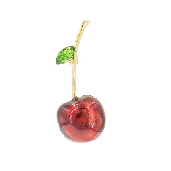 APPLE LONG STEM BROOCH